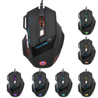 HXSJ A868 7-Keys Colorful Luminous Wired Mouse with Fire Button — A868