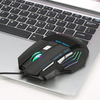 HXSJ A868 7-Keys Colorful Luminous Wired Mouse with Fire Button — view 7