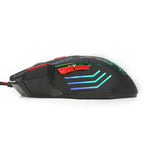 HXSJ H300 7 Keys Flowing Water Crack Colorful Luminous Wired Gaming Mouse