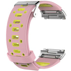 For Fitbit Ionic Two-tone Silicone Replacement Wrist Strap Watchband with Buckle & Connector