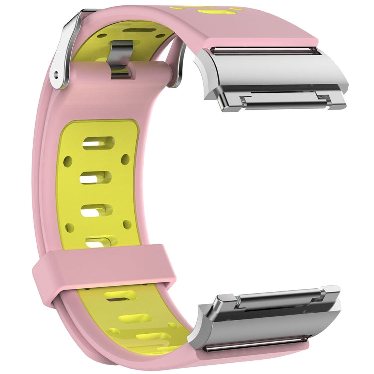For Fitbit Ionic Two-tone Silicone Replacement Wrist Strap Watchband with Buckle & Connector