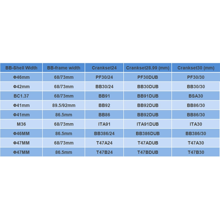 T47A30 Bottom Bracket Fits 68mm/73mm Width of Bicycle Frame