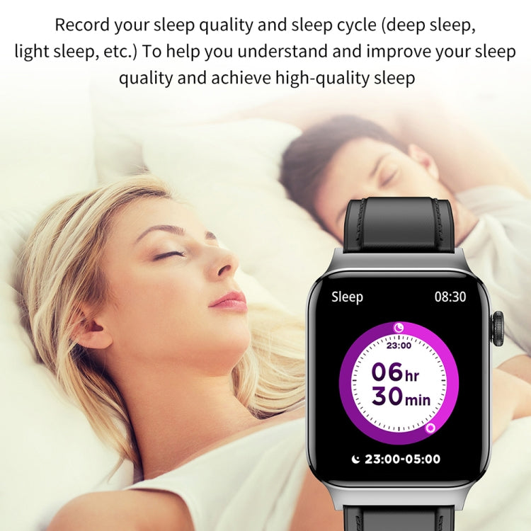 T50 1.85 inch Silicone Band IP67 Waterproof Smart Watch Supports Voice Assistant / Health Monitoring