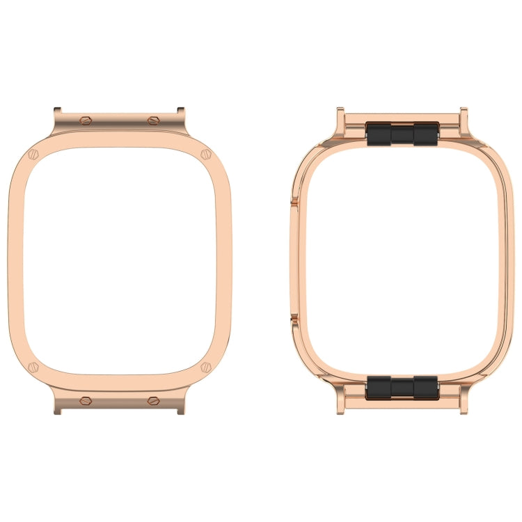 Metal Frame Watch Protective Case — Gold