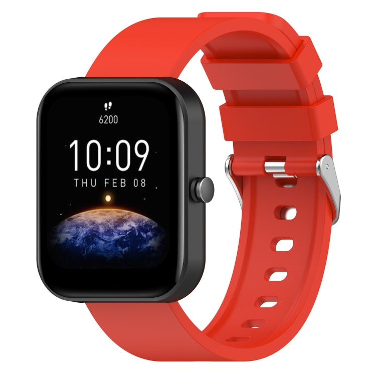 Steps Style Silicone Watch Band — Red
