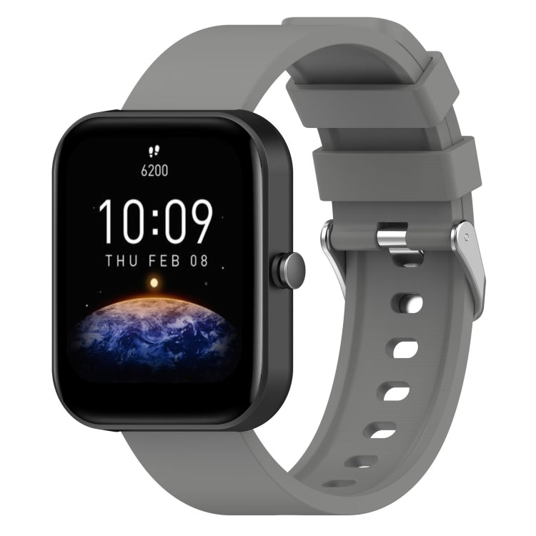 Steps Style Silicone Watch Band — Grey
