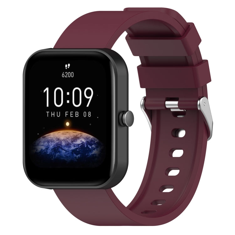 Steps Style Silicone Watch Band — Wine Red