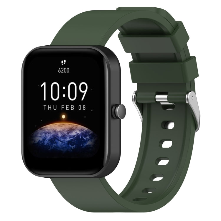 Steps Style Silicone Watch Band — Army Green