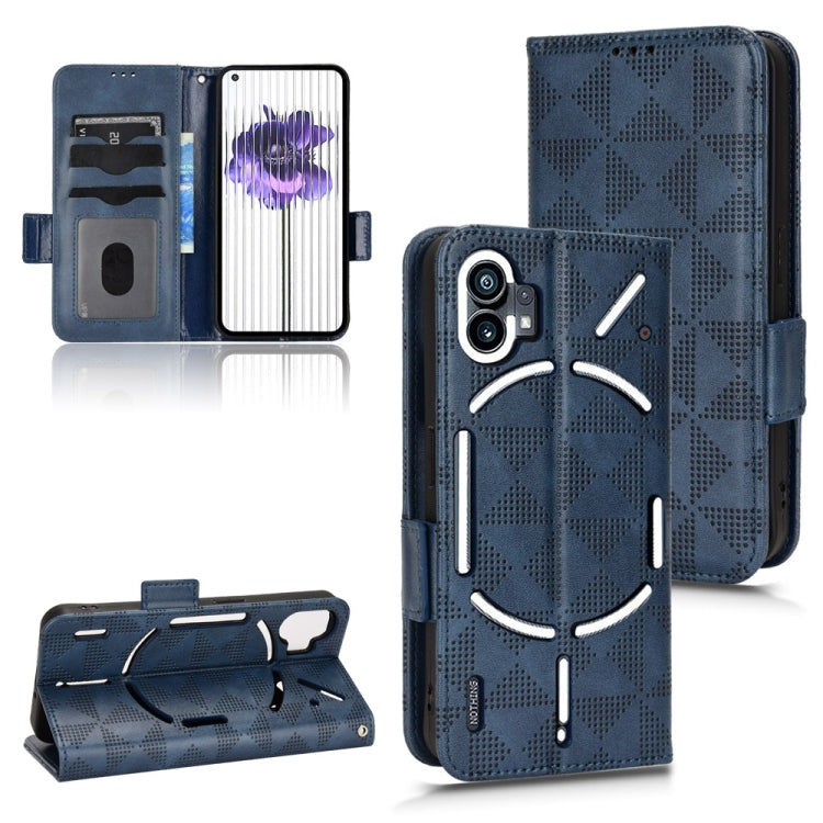 Symmetrical Triangle Leather Phone Case — Purple