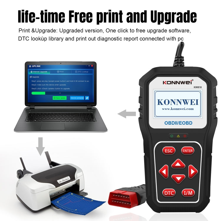 KONNWE KW818 Car OBD2 Bluetooth Fault Detector Diagnostic Tools — view 6