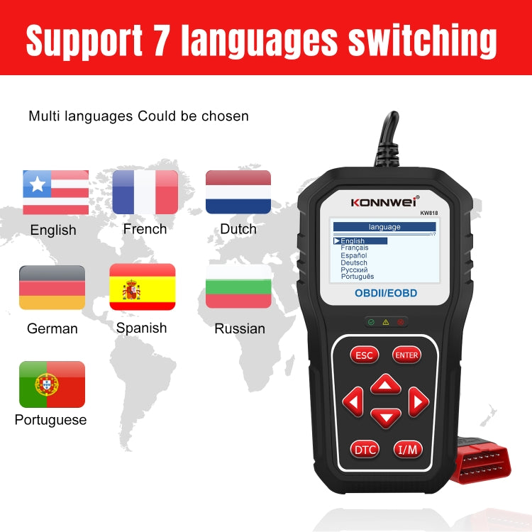 KONNWE KW818 Car OBD2 Bluetooth Fault Detector Diagnostic Tools — view 8