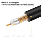 BNC Male To 6.35mm Plug Connection Cable — 2m