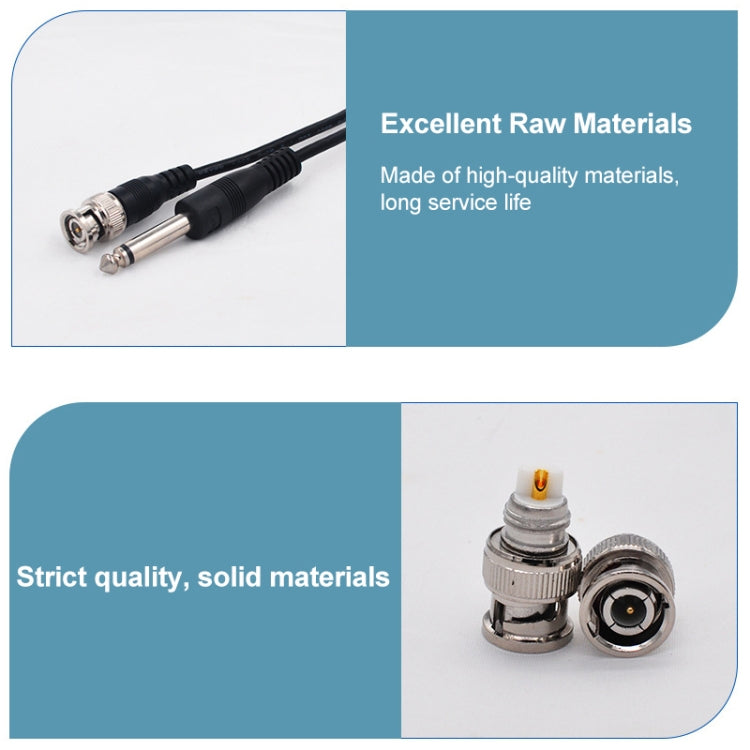 BNC Male To 6.35mm Plug Connection Cable — 3m