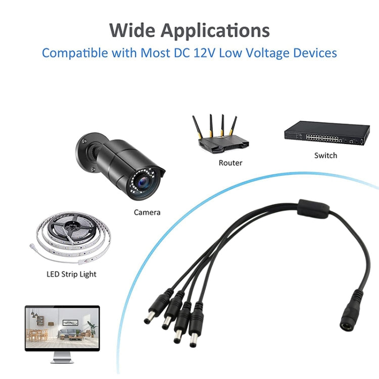 DC Female to DC Male Power Connection Extension Cable