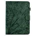Fortune Tree Pressure Flower PU Tablet Case with Wake-up / Sleep Function