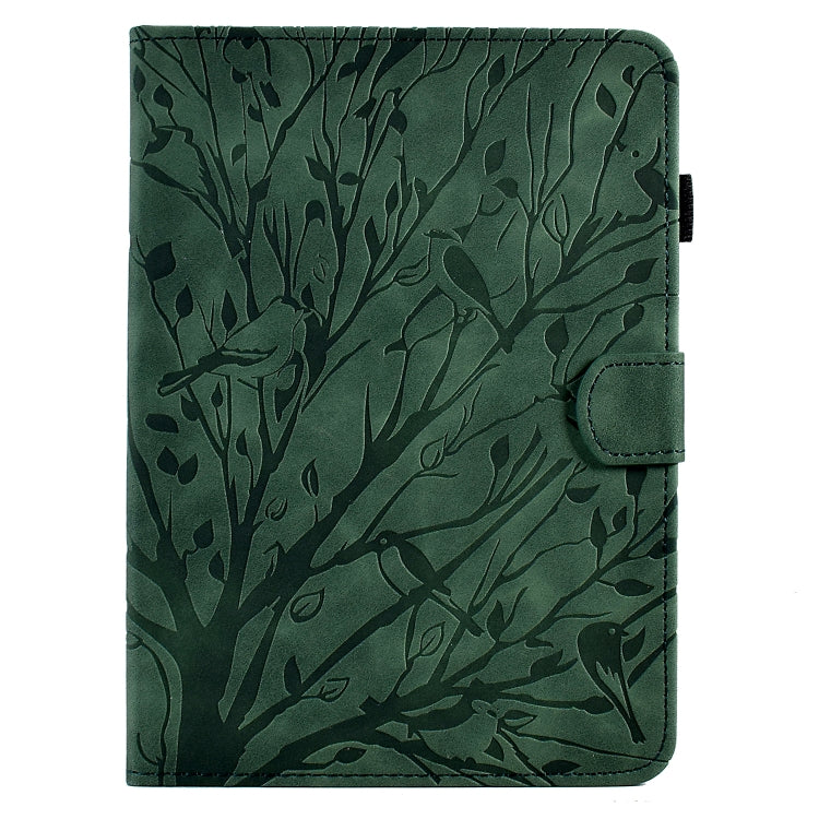 Fortune Tree Pressure Flower PU Tablet Case with Wake-up / Sleep Function
