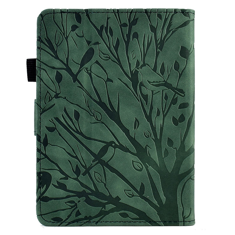 Fortune Tree Pressure Flower PU Tablet Case with Wake-up / Sleep Function