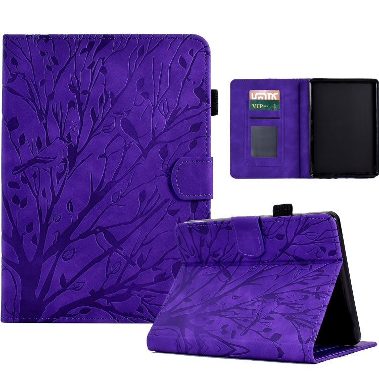 Fortune Tree Pressure Flower PU Tablet Case with Wake-up / Sleep Function — For iPad mini 1 / 2 / 3 / 4 / 5