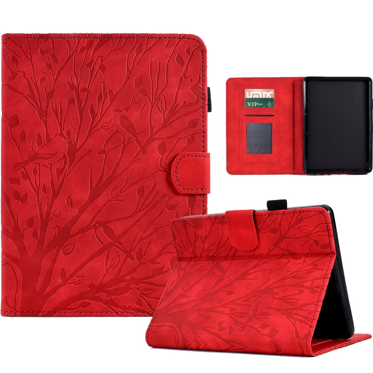 Fortune Tree Pressure Flower PU Tablet Case with Wake-up / Sleep Function — For Lenovo Tab M9