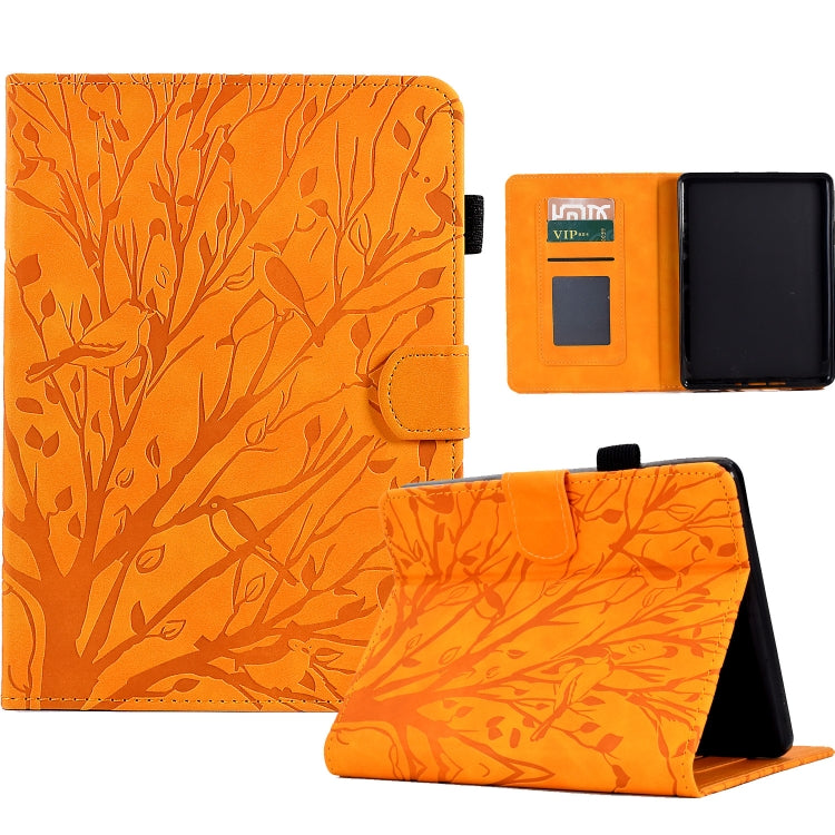 Fortune Tree Pressure Flower PU Tablet Case with Wake-up / Sleep Function — For Lenovo Tab M10 Gen 3