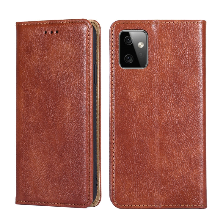 Gloss Oil Solid Color Magnetic Leather Phone Case
