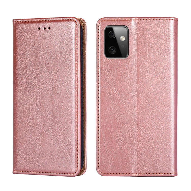 Gloss Oil Solid Color Magnetic Leather Phone Case — For Realme C55 4G
