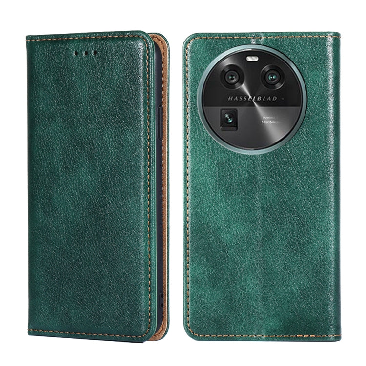 Gloss Oil Solid Color Magnetic Leather Phone Case — For Tecno Camon 18 / 18P