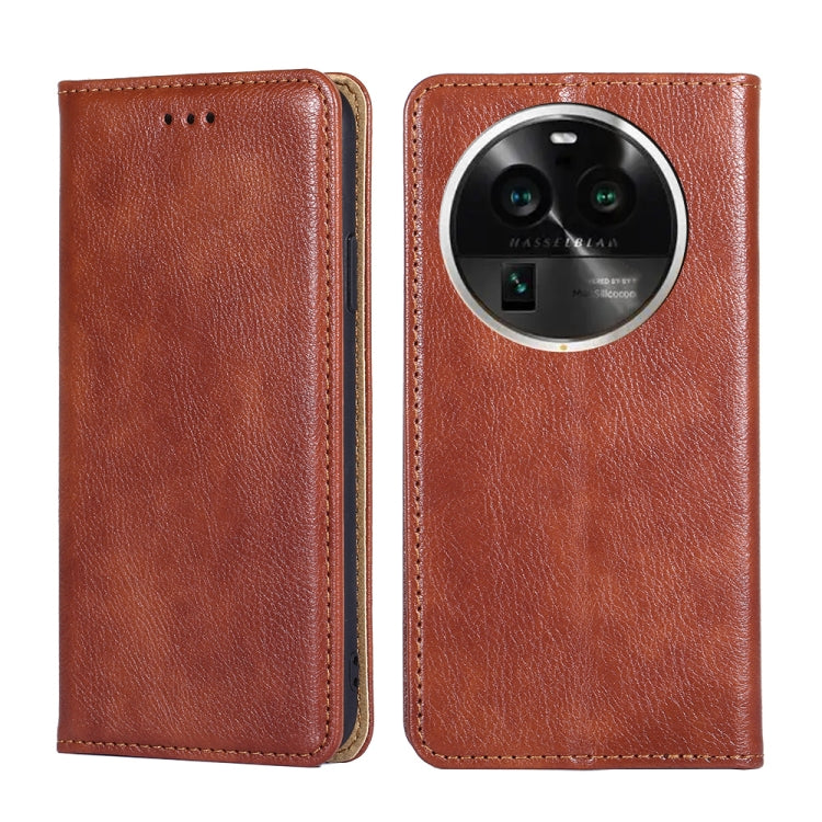 Gloss Oil Solid Color Magnetic Leather Phone Case — For Tecno Pova 3