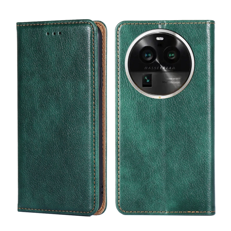 Gloss Oil Solid Color Magnetic Leather Phone Case — For Tecno Pova 4