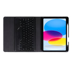 B10 Triangle Holder Tablet Bluetooth Keyboard Leather Case — Black