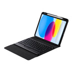 B10 Triangle Holder Tablet Bluetooth Keyboard Leather Case — Rainbow