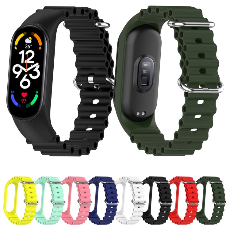 Solid Color Marine Silicone Breathable Watch Band