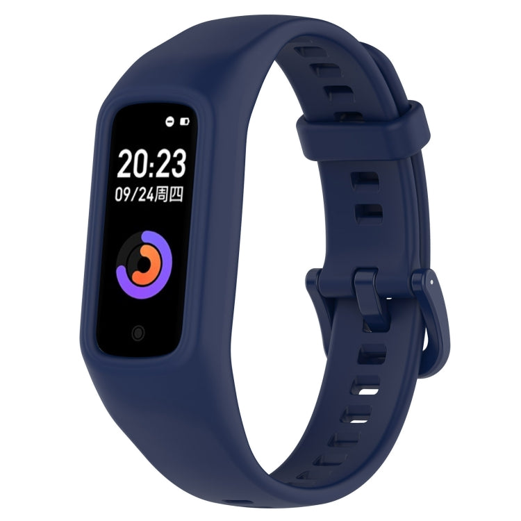 Solid Color Integrated Silicone Watch Band — Black