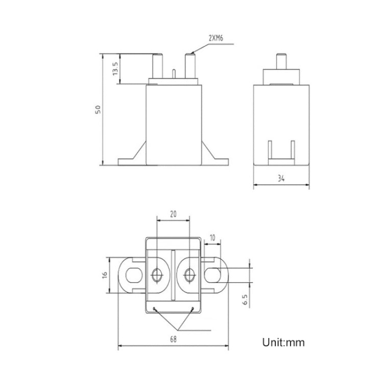 Car New Energy Arc Extinguishing DC 150A Contactor Start Relay