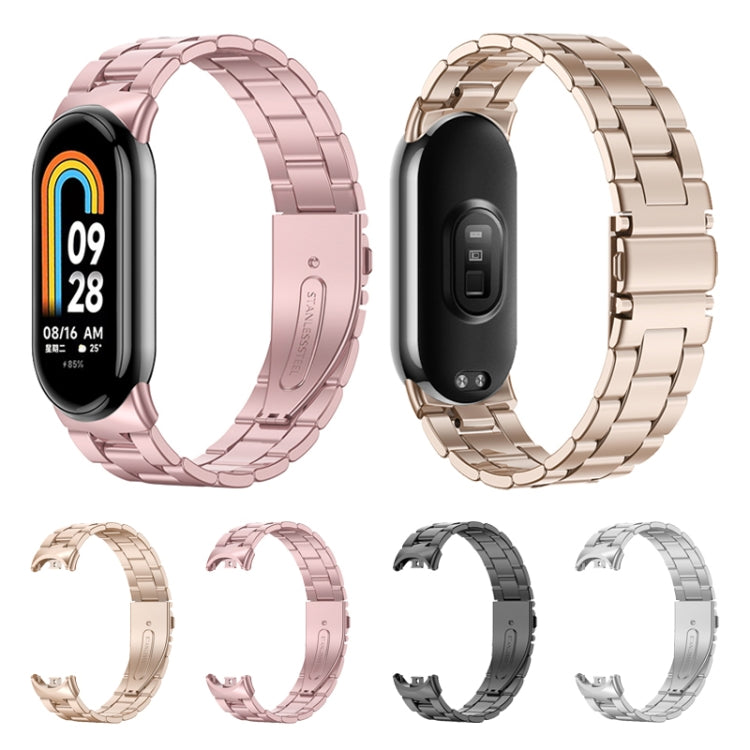 Milanese Three-bead Metal Watch Band
