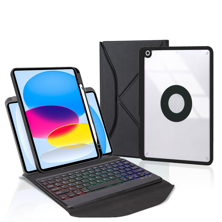 Z10BS Pen Slot Backlight Bluetooth Keyboard Leather Tablet Case