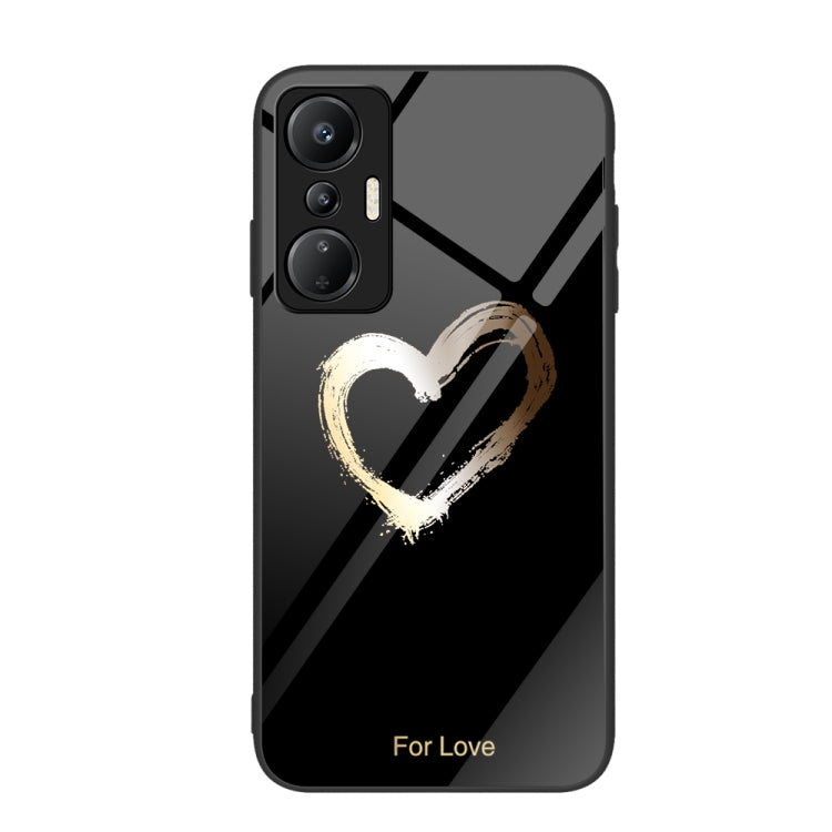 Colorful Painted Glass Phone Case, For Infinix Hot 20i — Love