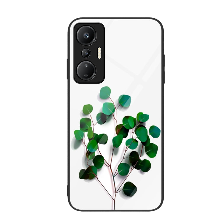 Colorful Painted Glass Phone Case, For Infinix Hot 20i — Black Love