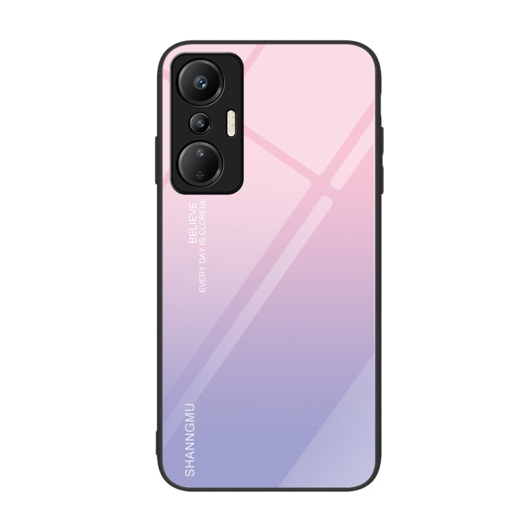 Colorful Painted Glass Phone Case, For Infinix Hot 20i — A Flower