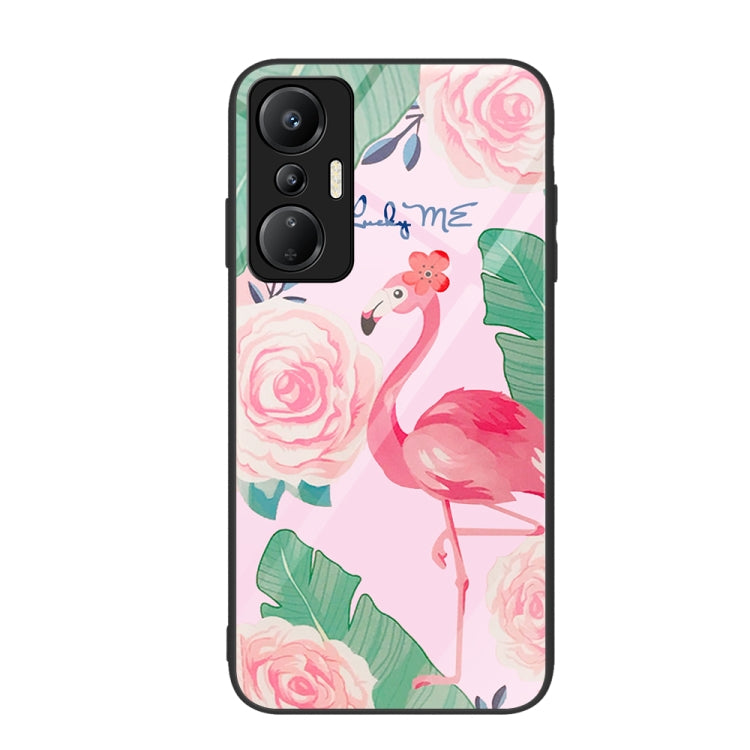 Colorful Painted Glass Phone Case, For Infinix Hot 20i — Blue Sky