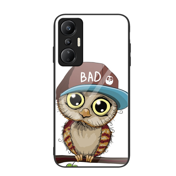 Colorful Painted Glass Phone Case, For Infinix Hot 20i — Purple Sky