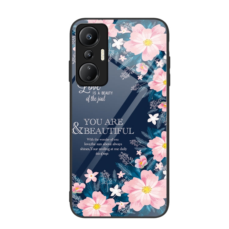Colorful Painted Glass Phone Case, For Infinix Hot 20i — Banana Leaf