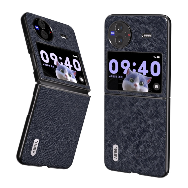 ABEEL Cross Texture Genuine Leather Phone Case