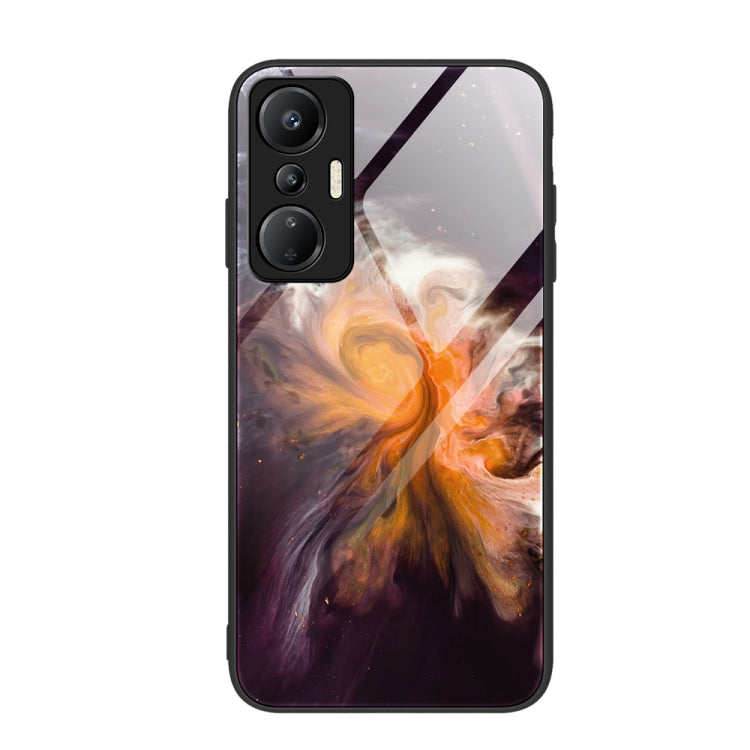 Marble Pattern Glass Phone Case, For Infinix Hot 20i