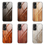 Wood Grain Glass Phone Case — For Infinix Hot 20S