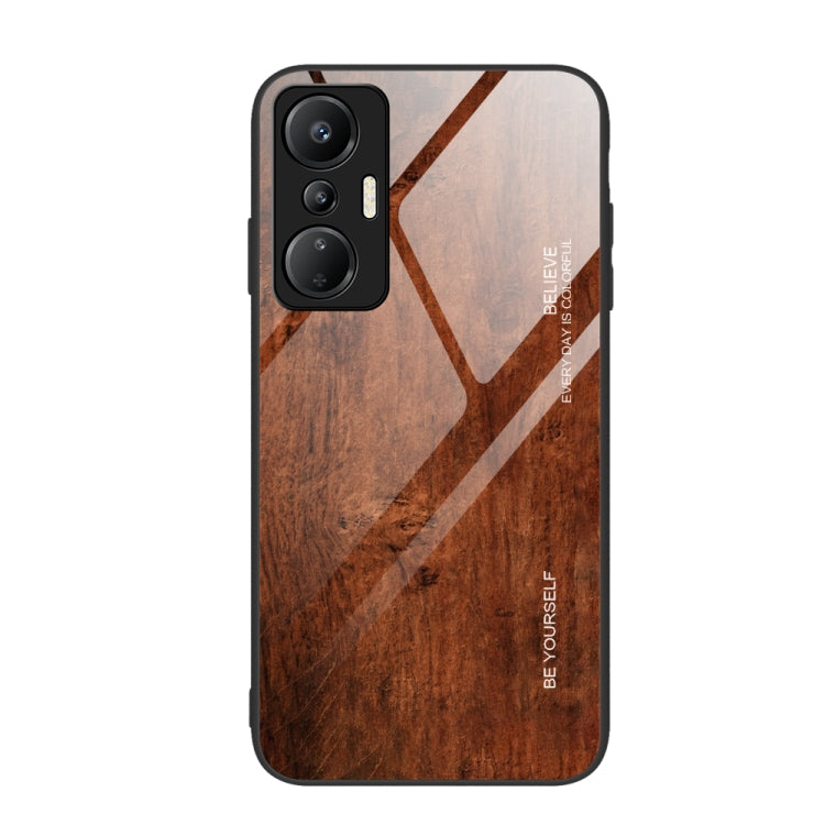 Wood Grain Glass Phone Case — Black