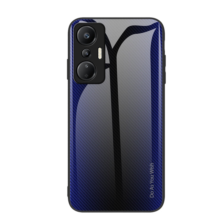 Texture Gradient Glass TPU Phone Case — Blue