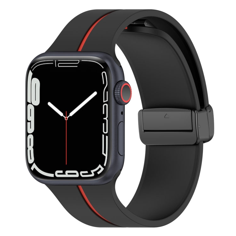 Two Color Folding Buckle Silicone Watch Band
