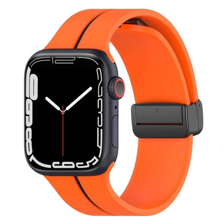 Two Color Folding Buckle Silicone Watch Band