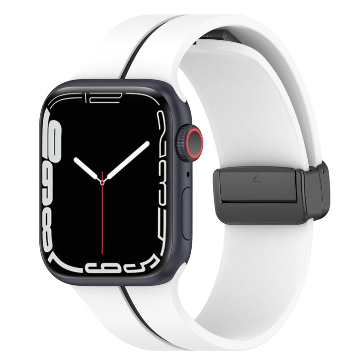 Two Color Folding Buckle Silicone Watch Band